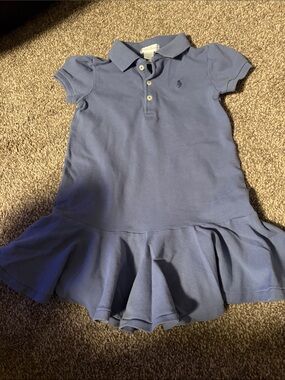 Ralph Lauren Girls Polo Dress in Periwinkle